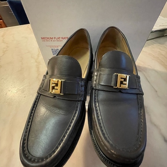 Fendi FF Squared Slip-On men’s Loafers size 10 main image 7